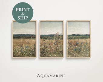 Landscape Set of 3 Prints, PRINT & SHIP Poster Art, Landscape Wall Art, Neutral Tones Decor, Living Room Wall Art, Mailed Art Prints - LS170