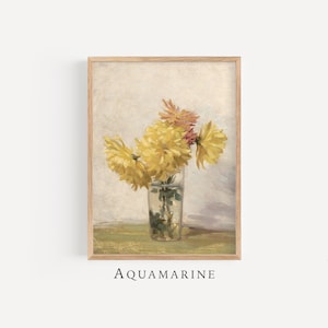 Peinture de fleurs, nature morte aux fleurs, art mural printanier, peinture de fleurs anciennes, décoration murale d'été vintage, TÉLÉCHARGEMENT IMMÉDIAT - FL001