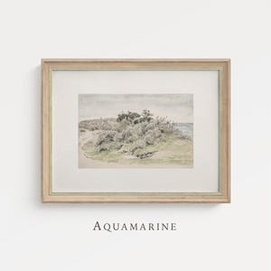 Minimalist Landscape Print, Landscape Skecth, Vintage Landscape Wall Art, Neutral Tones Landscape Painting, INSTANT DOWNLOAD - DS038