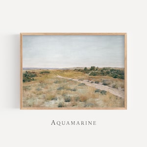 Coastline Path to the Sea, Countryside Painting, Vintage Seaside Art, Cottage Decor, Farmhouse Wall Art, DIGITAL DOWNLOAD - LS005
