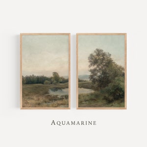 Conjunto de impressões de paisagens do interior da França: arte de parede vintage de fazenda (download digital), LS013D
