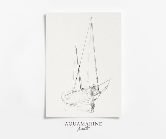 Vintage Nautical Print Sailboat Wall Art Sailboat Print - Etsy