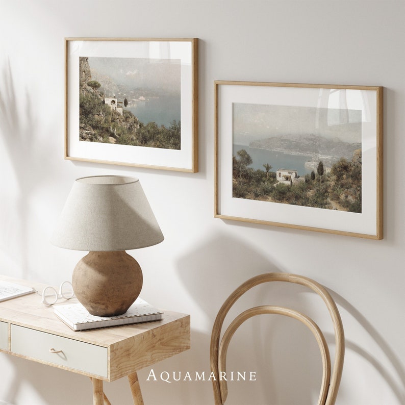 Amalfi Coast Wall Art, Amalfi Print Set, Italy Landscape, Capri Painting, Italy Lovers Gift Idea, Vintage Wall Art, INSTANT DOWNLOAD