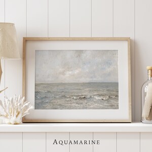 Beach Landscape Print, Seascape Wall Art, Coastal Wall Art, Neutral Tones Printable Wall Art, Living Room Wall Art, DIGITAL DOWNLOAD - SE096
