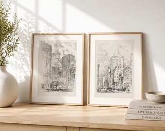 New York Wandbild, New York Poster, New York City Kunst, New York Geschenk, Wohnzimmer Poster, Gästezimmer Wandkunst, DIGITAL DOWNLOAD, DS060 + 061