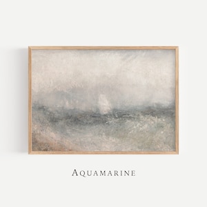 Seascape Abstract Print, Ocean Landscape Painting, Neutral Tones Wall Art, Beach Wall Art, Neutral Coastal Painting, DIGITAL DOWNLOAD, SE123