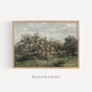 Spring Landscape Wall Art, Vintage Spring Painting, French Country Decor, Farmhouse Wall Art, Cottage Wall Decor, DIGITAL DOWNLOAD - LS072