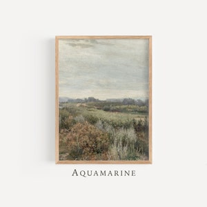 Landscape Painting, Country Landscape Wall Art, Vintage Landscape Print, Muted Neutral Wall Art, Living Room Art, INSTANT DOWNLOAD - LS012V