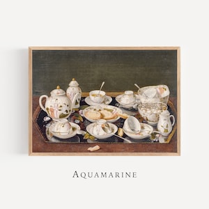 Vintage Still Life Painting, Antique Kitchen Decor, Kitchen Print, Tea Room Wall Decor, Chinese Inspiration Art, DIGITAL DOWNLOAD - SL017