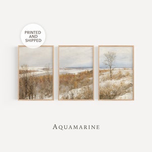 Landscape Set of 3 Prints, Landscape Wall Art, Neutral Wall Art, Cottage Wall Decor, Living Room Wall Art, Bedroom Wall Decor, MAILED ART