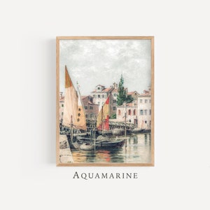 Italy Print, Venice Print, Italy Wall Art, Italy Landscape Painting, Pastel Tones Wall Art, Living Room Wall Art, DIGITAL DOWNLOAD - IT006