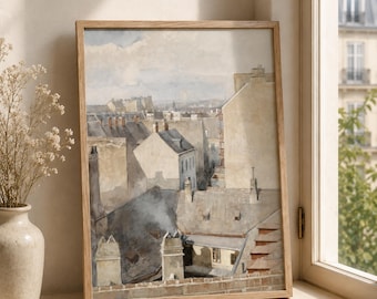 Paris Druck, Vintage Paris Malerei, Paris Wandkunst, Französische Wandkunst, Paris Architektur Wanddekor, Paris Geschenk, INSTANT DOWNLOAD - CS003