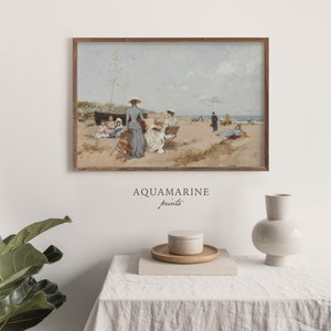Strand Plakat, Vintage Strand Druck, Küstenwandkunst, Strandhaus Wanddekor, Sommerhaus Gemälde, Gästezimmer Dekor, DIGITAL PRINT, SE035