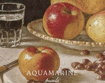 Apples Painting, Dining Room Wall Art, Still Life with Apples