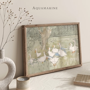 Vintage Nursery Print, Nursery Wall Art, Animal Nursery Decor, Ducks Print, Vintage Digital Print, Kids Room Decor, PRINTABLE WALL ART