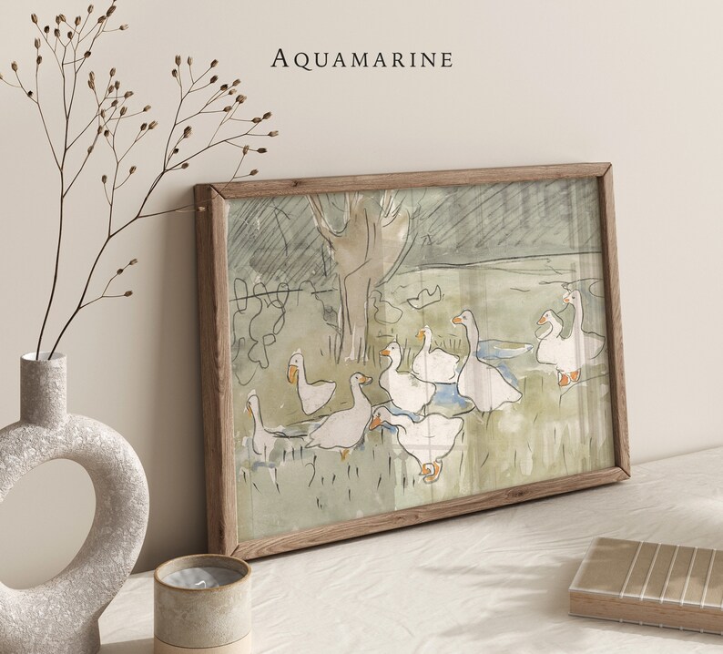 Vintage Nursery Print, Nursery Wall Art, Animal Nursery Decor, Ducks Print, Vintage Digital Print, Kids Room Decor, PRINTABLE WALL ART