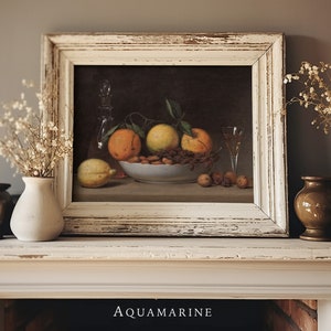 Antique Still Life with Oranges, Oranges Painting, Orange Wall Art, Kitchen Print, Cottage and Farmhouse Wall Art, DIGITAL DOWNLOAD - SL019