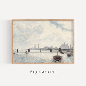 London Print, Vintage London Painting, Vintage London Wall Art, Pastel Tones London Poster, Living Room Wall Art, INSTANT DOWNLOAD - CS010