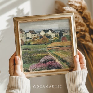 Landscape Wall Art, Cute Square Landscape Painting, Cottage and Farmhouse Wall Art, Rustic Wall Art, Kitchen Print, DIGITAL DOWNLOAD, LS153Q