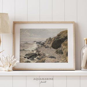 Italy Landscape Painting, Italy Wall Art, Italy Print, Coastal Wall Art, Italy Home Decor, Beach Cottage Decor, DIGITAL DOWNLOAD - SE051