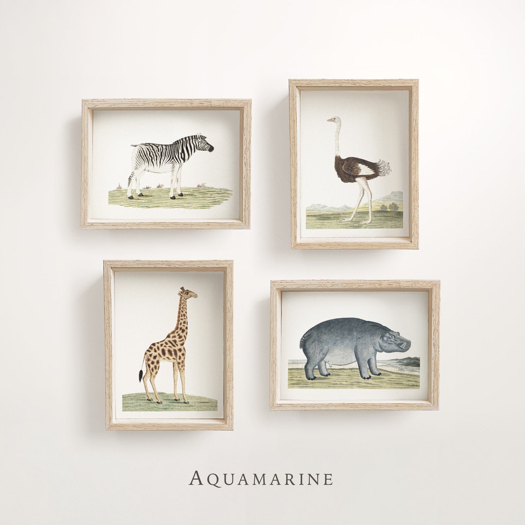 Vintage Nursery Wall Art, Animal Nursery Prints, Neutral Nursery Prints ...