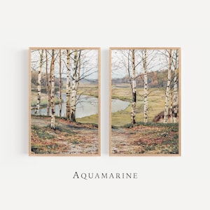 Fall Landscape Wall Art, Fall Country Set of 2 Prints, Fall Decor, Autumn Print Set, Cottage Decor, Rustic Art, DIGITAL DOWNLOAD - LS064D