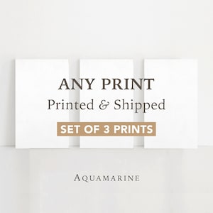 Wand-Kunstdrucke, 3er-Set Drucke, GEDRUCKT und VERSENDET, Rolled Leinwand Druck, Fine Art Mailed Prints, Druckservice, gedruckte Wandkunst