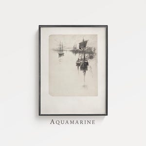 Beautiful Nautical Wall Art, Vintage Sailboats Painting, Sailing Lover Gift, Beach House Wall Art, Nautical Print, INSTANT DOWNLOAD - DS050