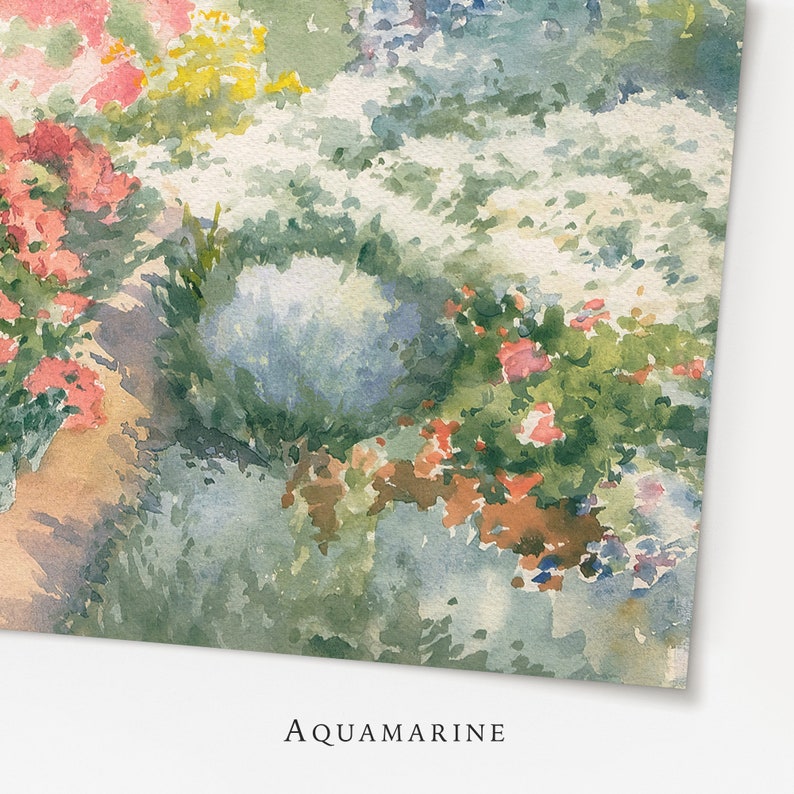 Summer Garden Set of 2 Prints, Garden Paintings, Vintage Wall Art, Summer Cottage Decor, Modern Rustic Farmhouse Wall Art