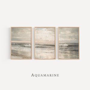 Set of 3 Prints, Beach Landscape Wall Art, Landscape Print Set, Set of 3 Beach House Prints, Coastal Wall Art, DIGITAL DOWNLOAD - SE038T