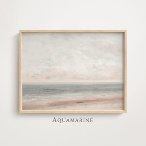 Cuadro minimalista de playa, lámina de paisaje en tonos suaves, arte para la pared de la casa de playa, arte costero para la pared, arte neutro para la pared, DESCARGA INSTANTÁNEA - SE084