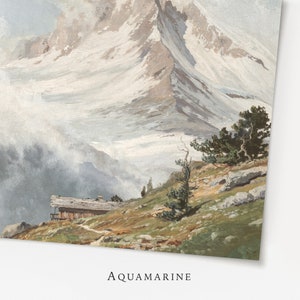 Landscape Painting, Mountain Landscape Print, Living Room Wall Art, Landscape Digital Print, Mountain Lover Gift