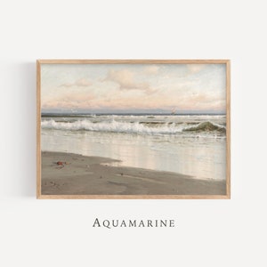 Beach Wall Art, Beach Landscape, Seascape Wall Art, Coastal Vintage Decor, Coastal Wall Art, Beach House Wall Art, DIGITAL DOWNLOAD - SE001