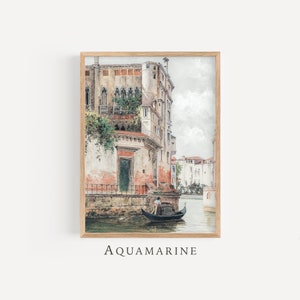 Venice Print, Venice Wall Art, Italian Landscape Painting, Pastel Tones Venice Painting, Italy Wall Art, INSTANT DOWNLOAD - IT005