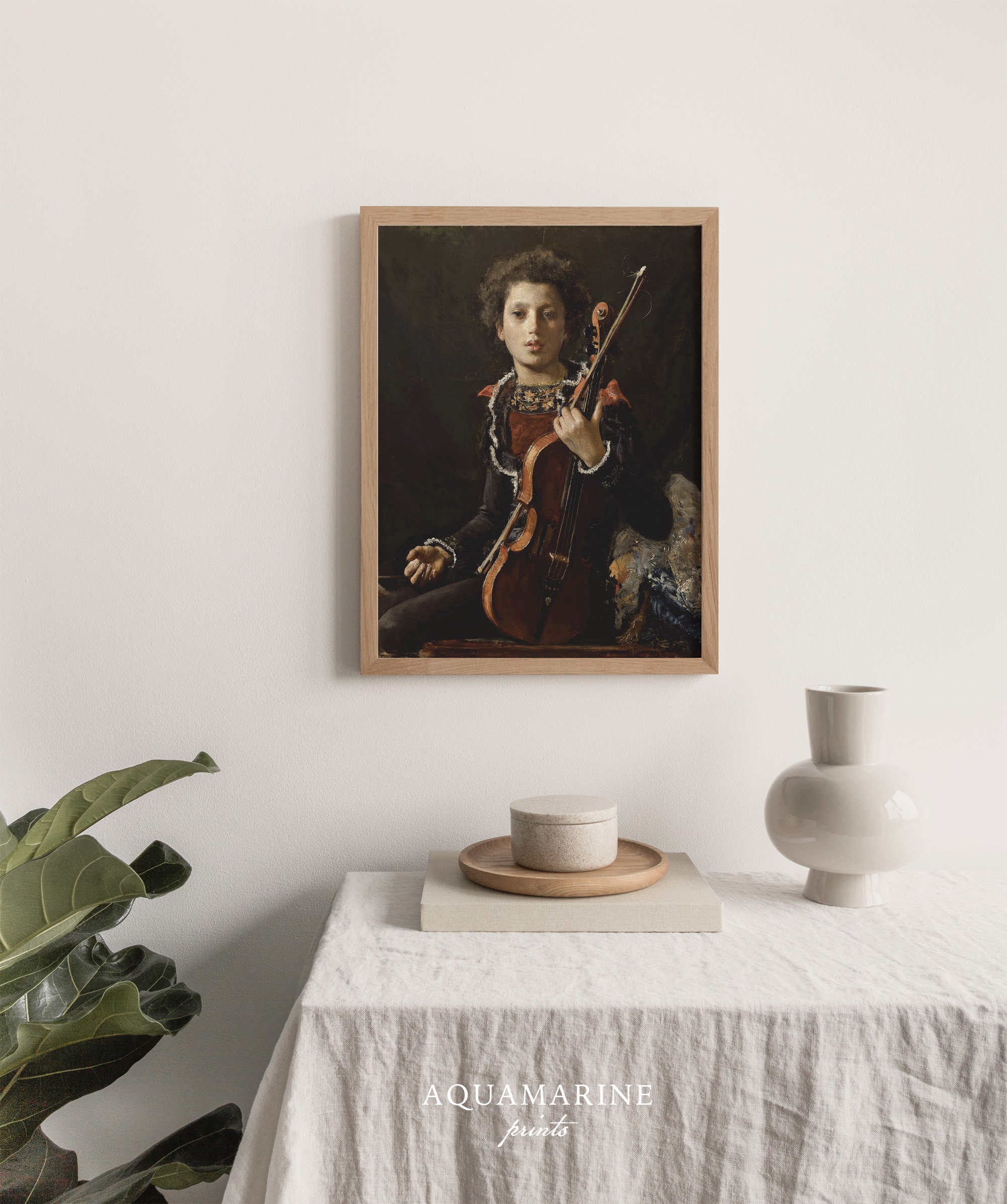 ミュージシャンの肖像画、バイオリニストの肖像画、バイオリンの