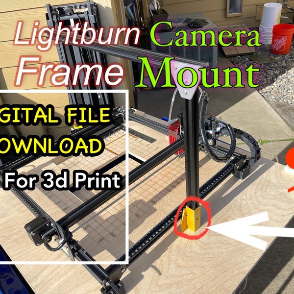 CAMERA Mount for Lightburn + Ortur (or X-Tool D1/Pro) Camera Stand Mount STL File for 3D Printing