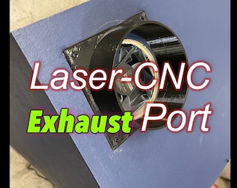 Laser/CNC Enclosure Fan Vent Adapter (4” dryer hose)