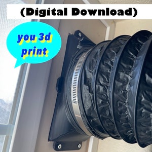 Laser Exhaust Fumes Window Adapter for 6” Duct - Digital Download.
