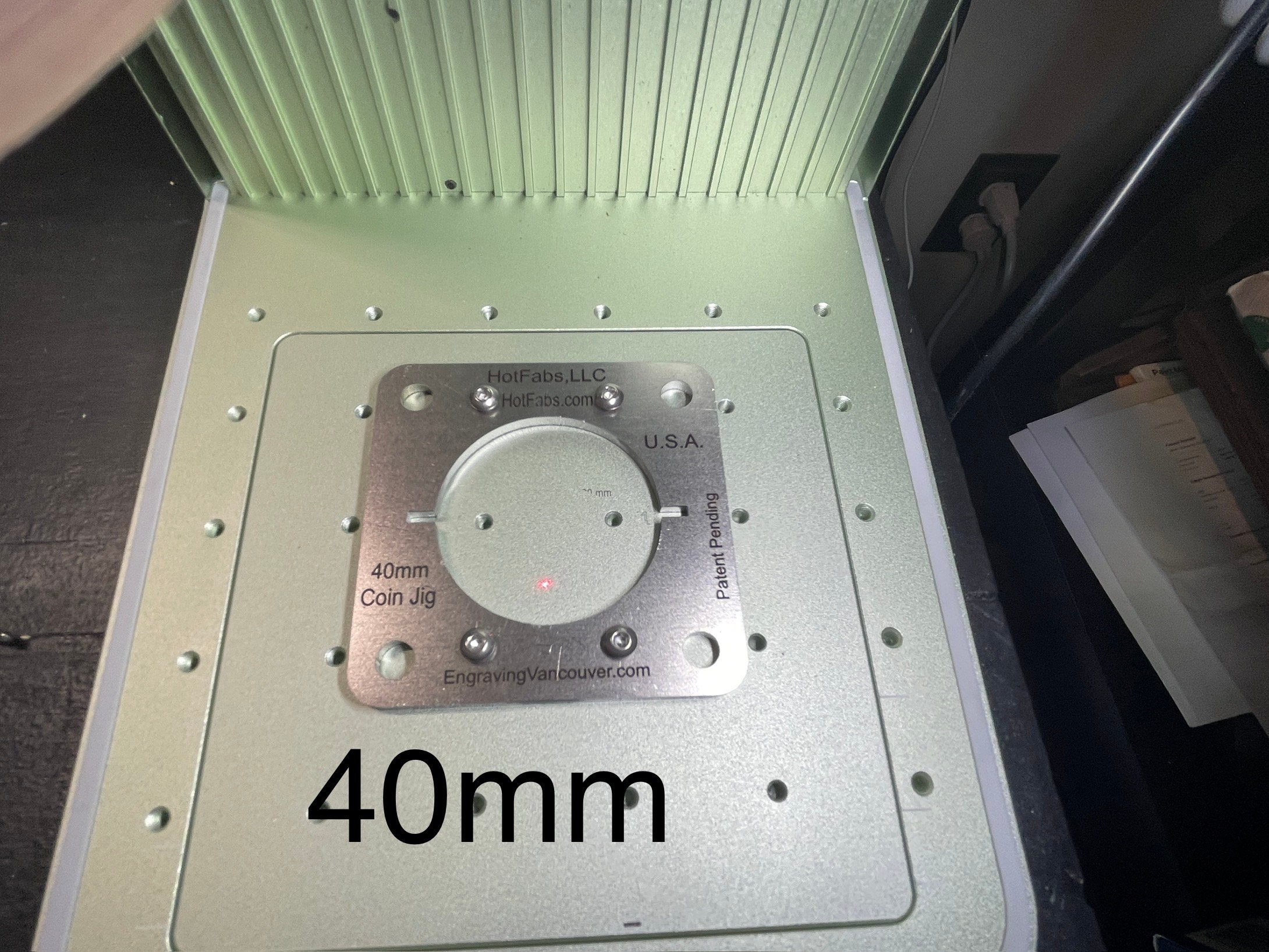 Xtool F1 Coin Jigs ALL STEEL Won't Melt. also Fits Fiber Lasers 1.25 or