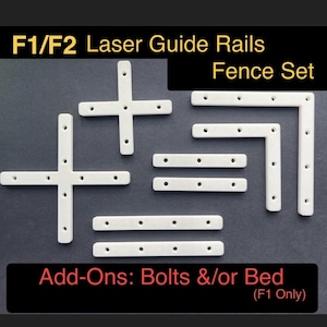 XTool F1/F2 Laser Guide/Fence Set (8 pc) - Optional Bed & Bolts