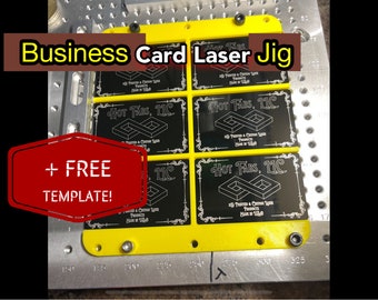 Business Card Jig - 6 Card Holder for Laser Engraving