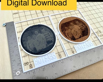 Plantilla láser para posavasos (4”) - Archivo STL para impresión 3D (descarga digital)