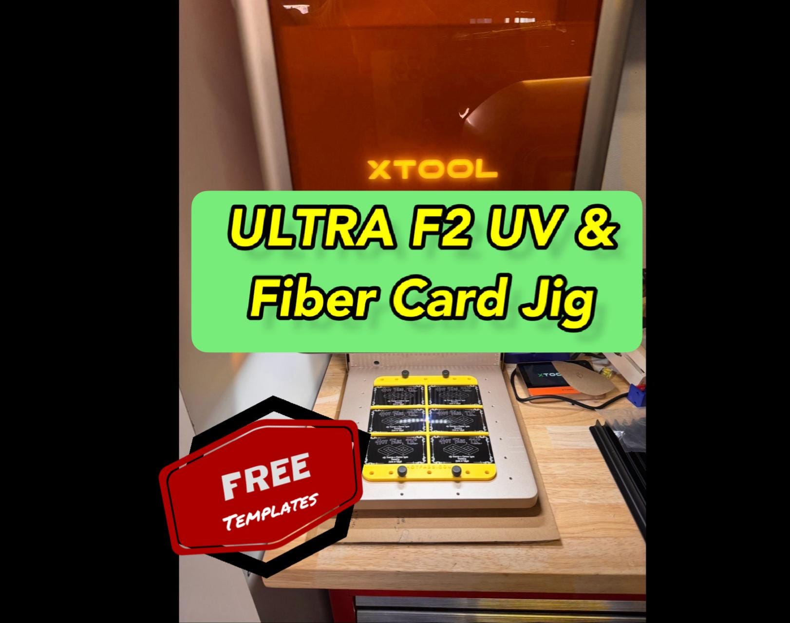 XTOOL F2 Ultra UV Business Card Jig - 6 Card Holder for Laser