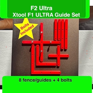 F1 Ultra/F2 Ultra Fixture Guide Set for xTool Ultra Lasers; Fence Kit, Bolts Included