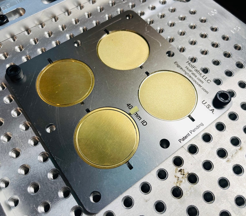 40mm Coin Jig ALL STEEL Will Not Melt. for Laser Engraving. Etsy