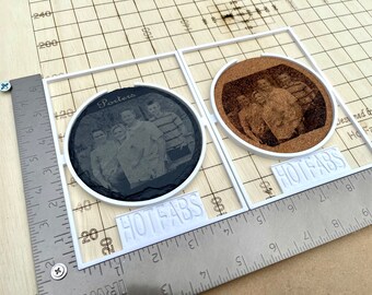 4" Coaster Laser Jig - Two Pack, Laser Engraving Tool