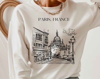 AUSELILY Femme T-Shirt à Manches Longues Sweatshirt Haut de Mode Décontracté Pull Col Rond pour Française AUSELILY Femme T-Shirt à Manches Longues Sweatshirt Haut de Mode Décontracté Pull Col Rond pour Française
