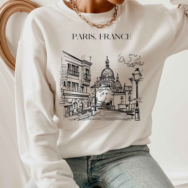 Paris France Sweatshirt, City of Love Sweater, Travel Shirt, Wanderlust Super Soft Sweatshirt, Paris Sweatshirt, France Sweatshirt