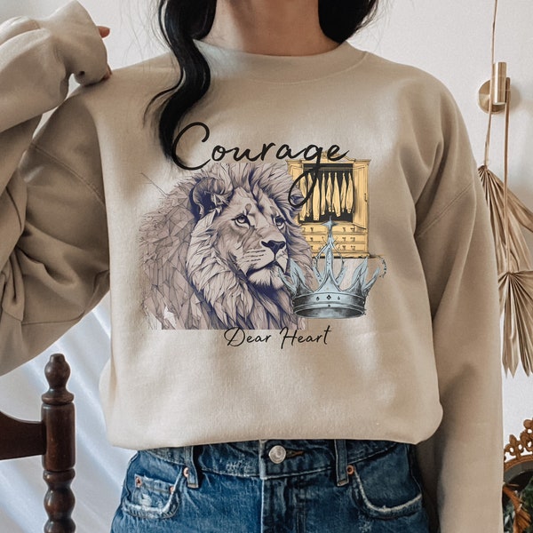 Narnia Nostalgia: Retro Pop Art Lion & Wardrobe Sweatshirt - Vintage Inspired, Classic Book, Literary Apparel, Retro Fashion, 70s Style