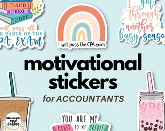 Motivational Stickers for Accountants, Stickers for Future CPAs, Perfect Gift for Accountants and CPAs, Vinyl (Laminated & Waterproof)